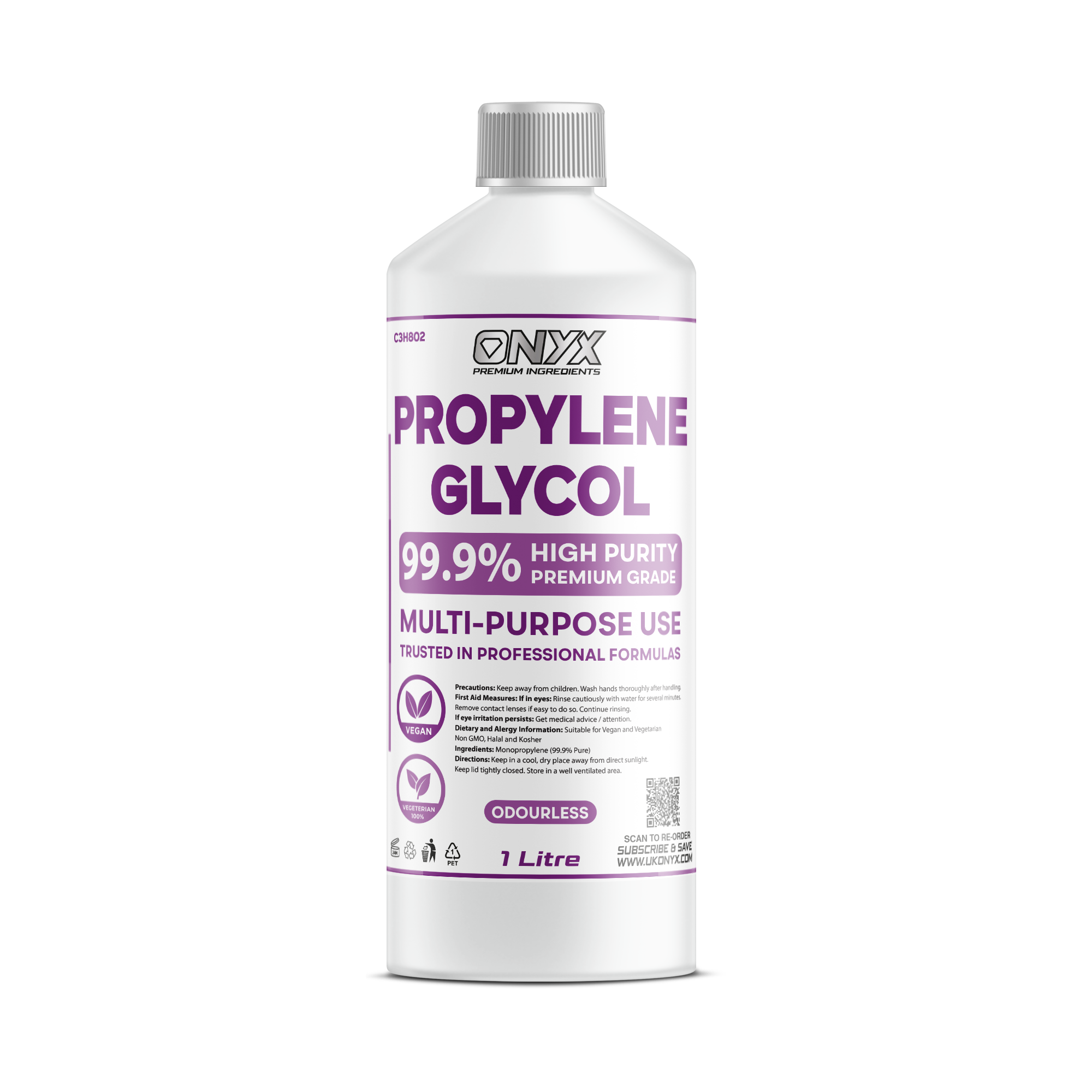Mono Propylene Glycol (PG) Food/USP/EP Grade MPG – ONYX