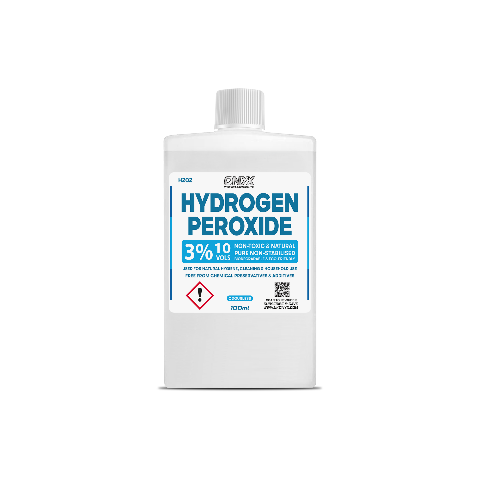 Hydrogen Peroxide Pure Food Grade 3%, 10 Vols. Non-Toxic Natural Disinfectant Cleaner