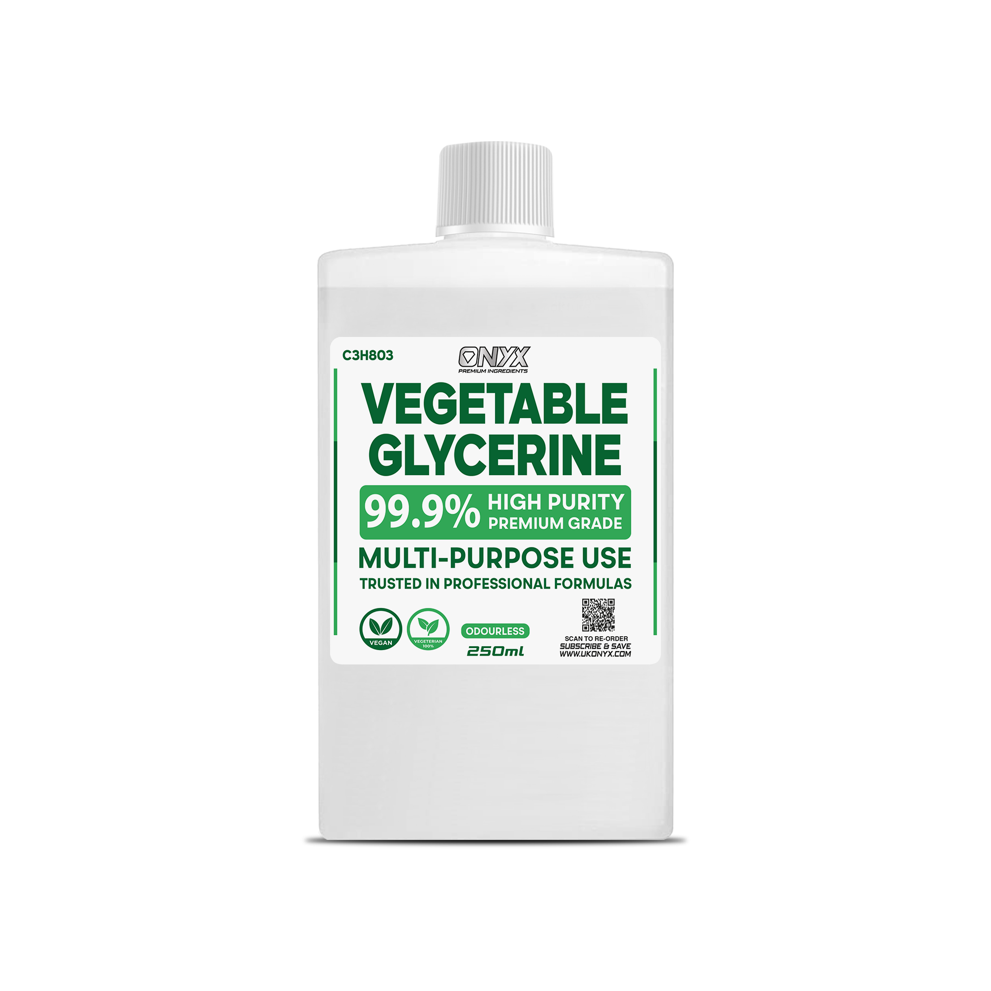 Vegetable Glycerine - PURE VG EP/USP Food/Cosmetic Grade Halal & Kosher, Colourless & Odourless