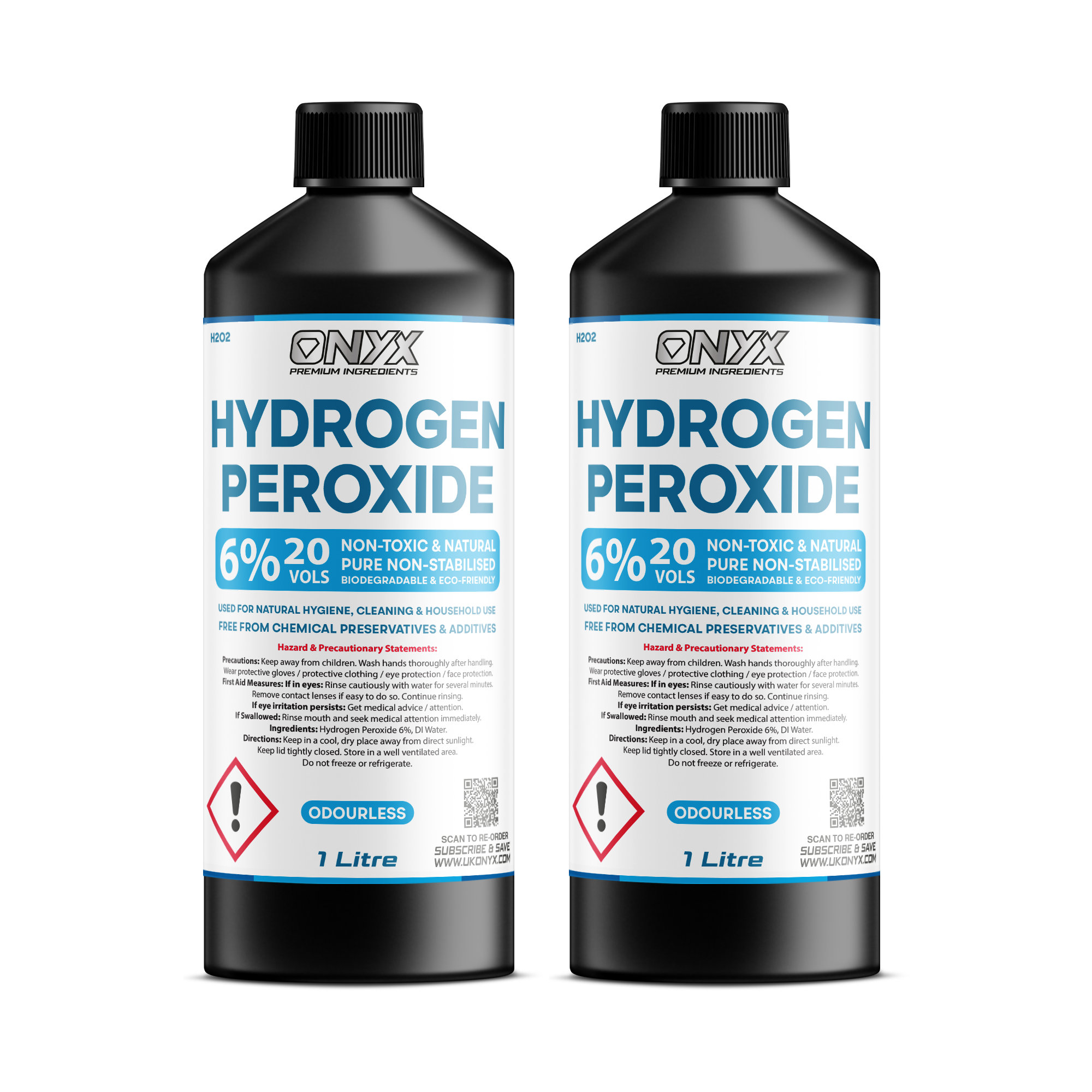 Peroxyde d'hydrogène pur de qualité alimentaire 6 %, 20 vol. Désinfectant naturel non toxique