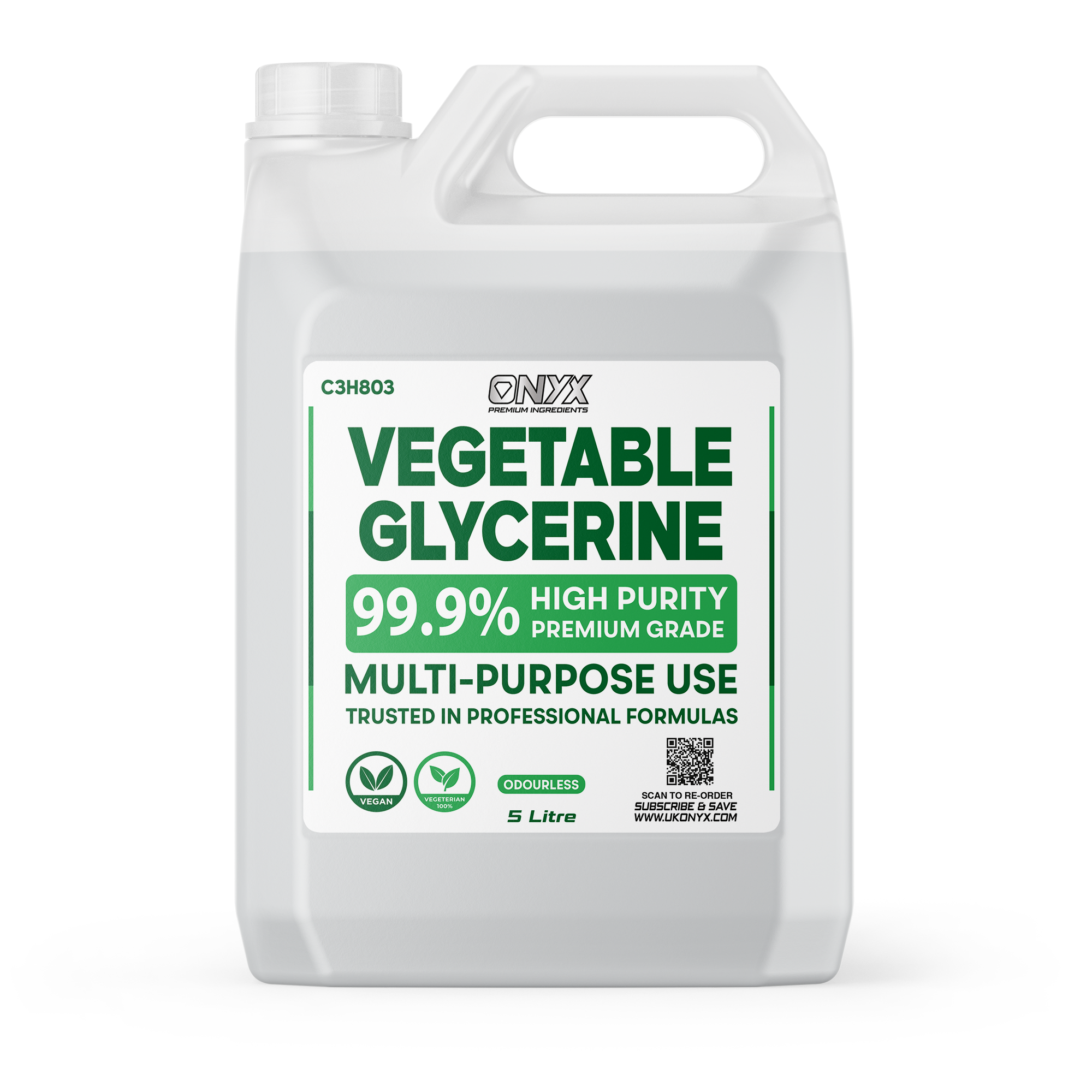Vegetable Glycerine - PURE VG EP/USP Food/Cosmetic Grade Halal & Kosher, Colourless & Odourless