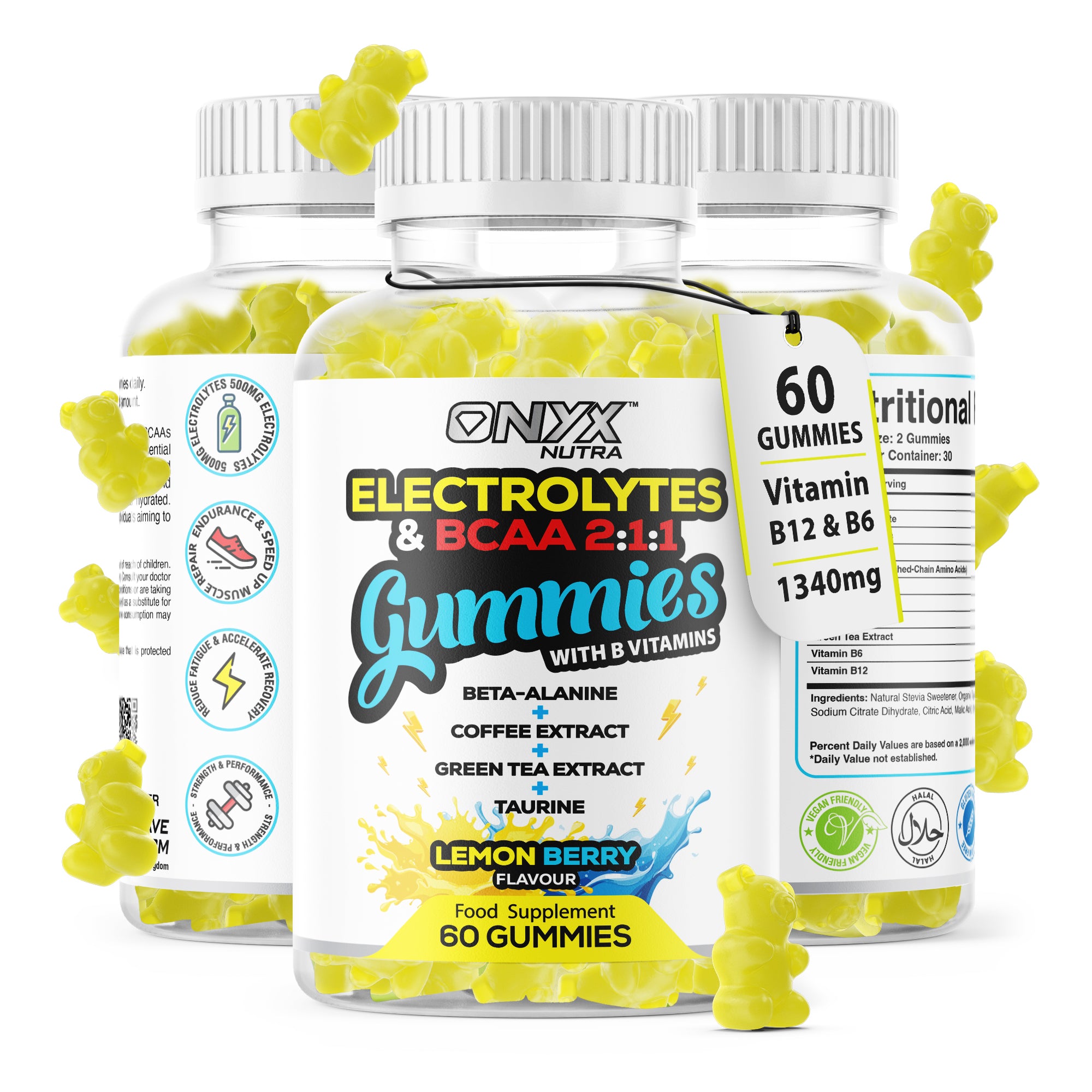 Electrolytes Gummies with BCAAs & B Vitamins