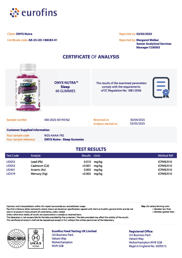 Night-Time Gummies with Magnesium, Night Time Support Supplement - Vegan & Halal