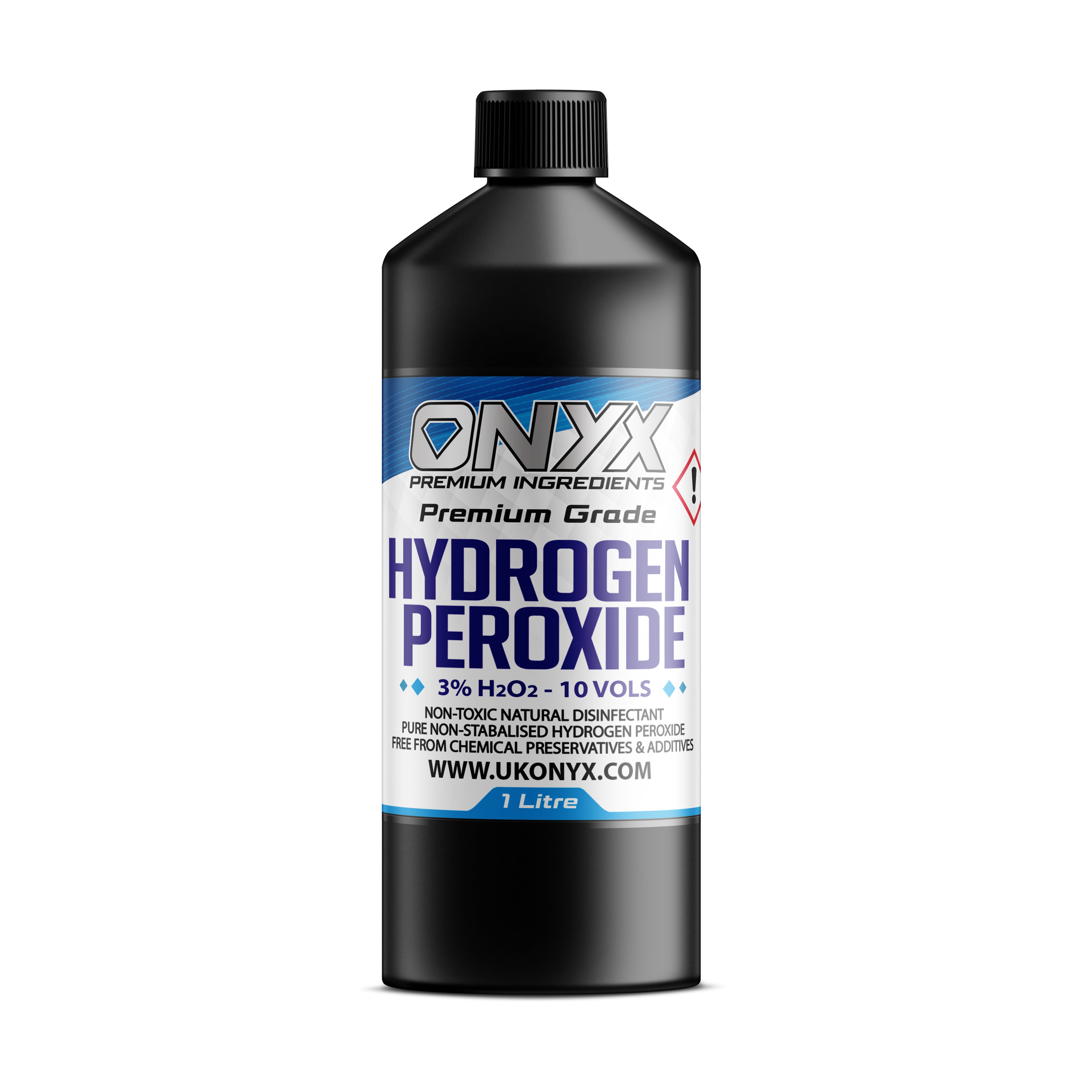 Onyx Hydrogen Peroxide Pure Food Grade 3% 10 Vols Non-Toxic Natural Disinfectant Cleaner 1 Litre.