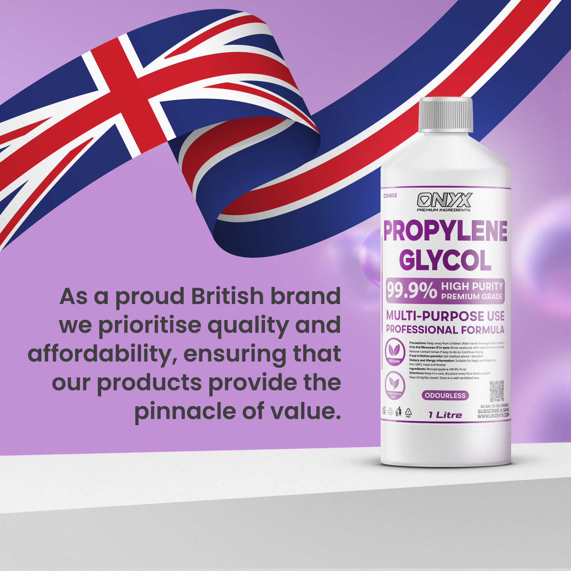 Mono Propylene Glycol (PG) Premium Food/USP/EP Grade MPG