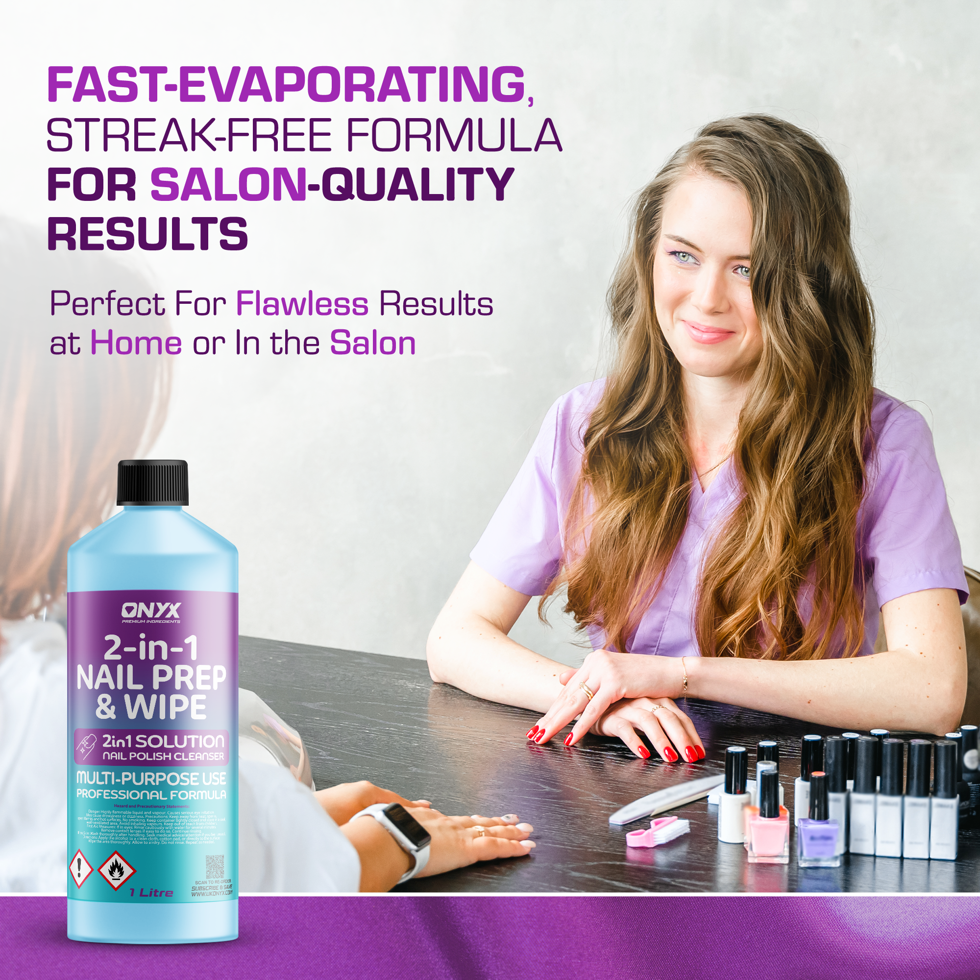 Nail Prep & Wipe Nail Cleansing Solution Professional Salon Range