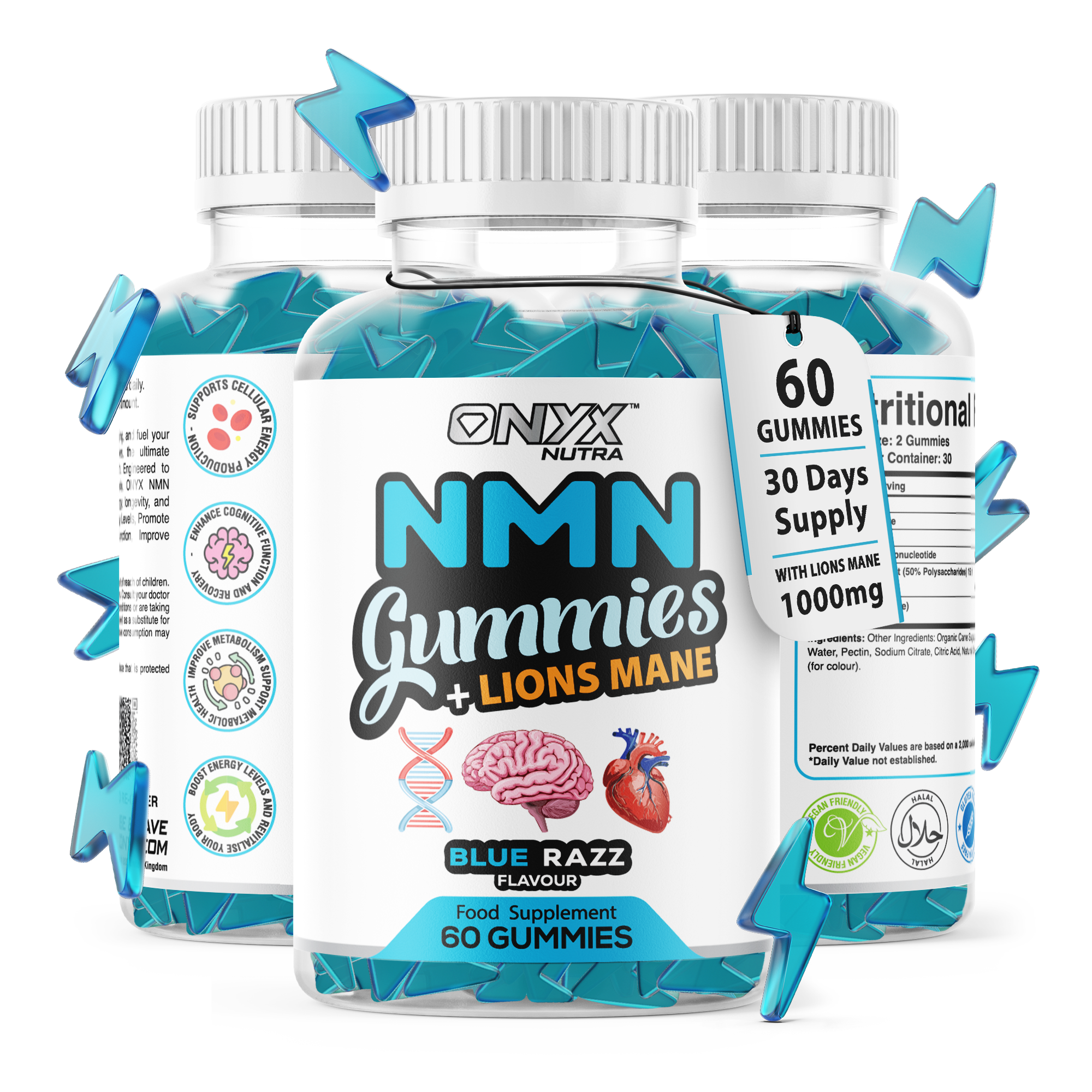 NMN Gummies with Lions Mane Extract | NAD Blend with Vitamin B1