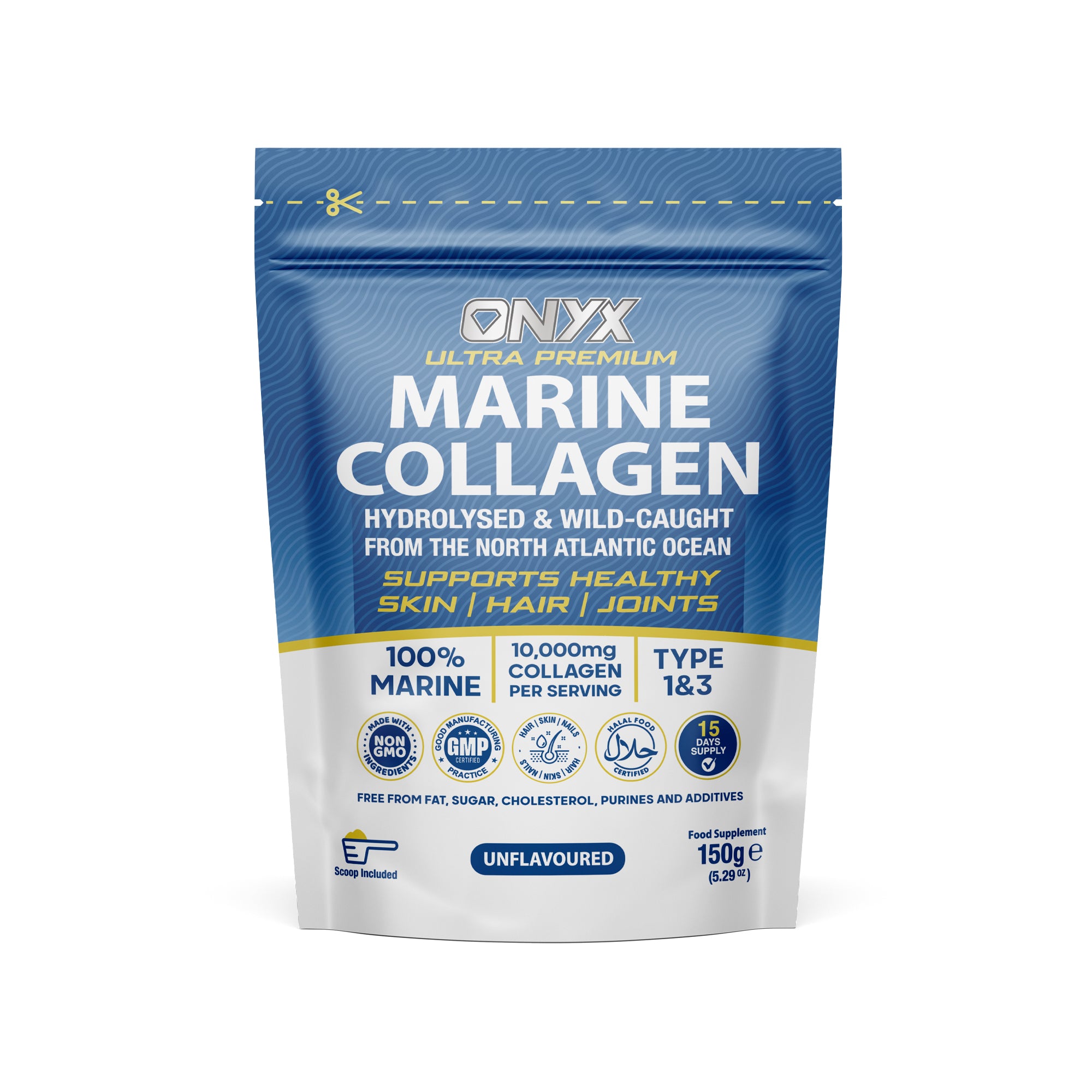 Marine Collagen 100% Hydrolysed wild-caught North Atlantic 150g hair skin joints nails