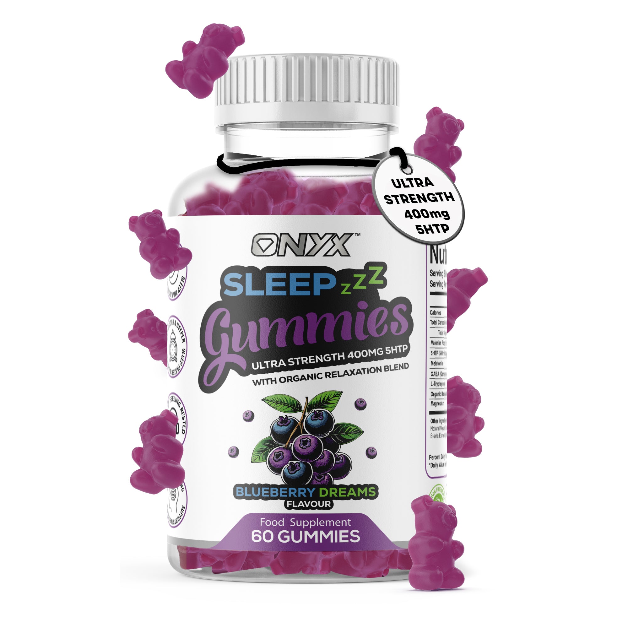 Night-Time Gummies - with Organic Relaxation Blend, Night Time Sleeping Support Supplement