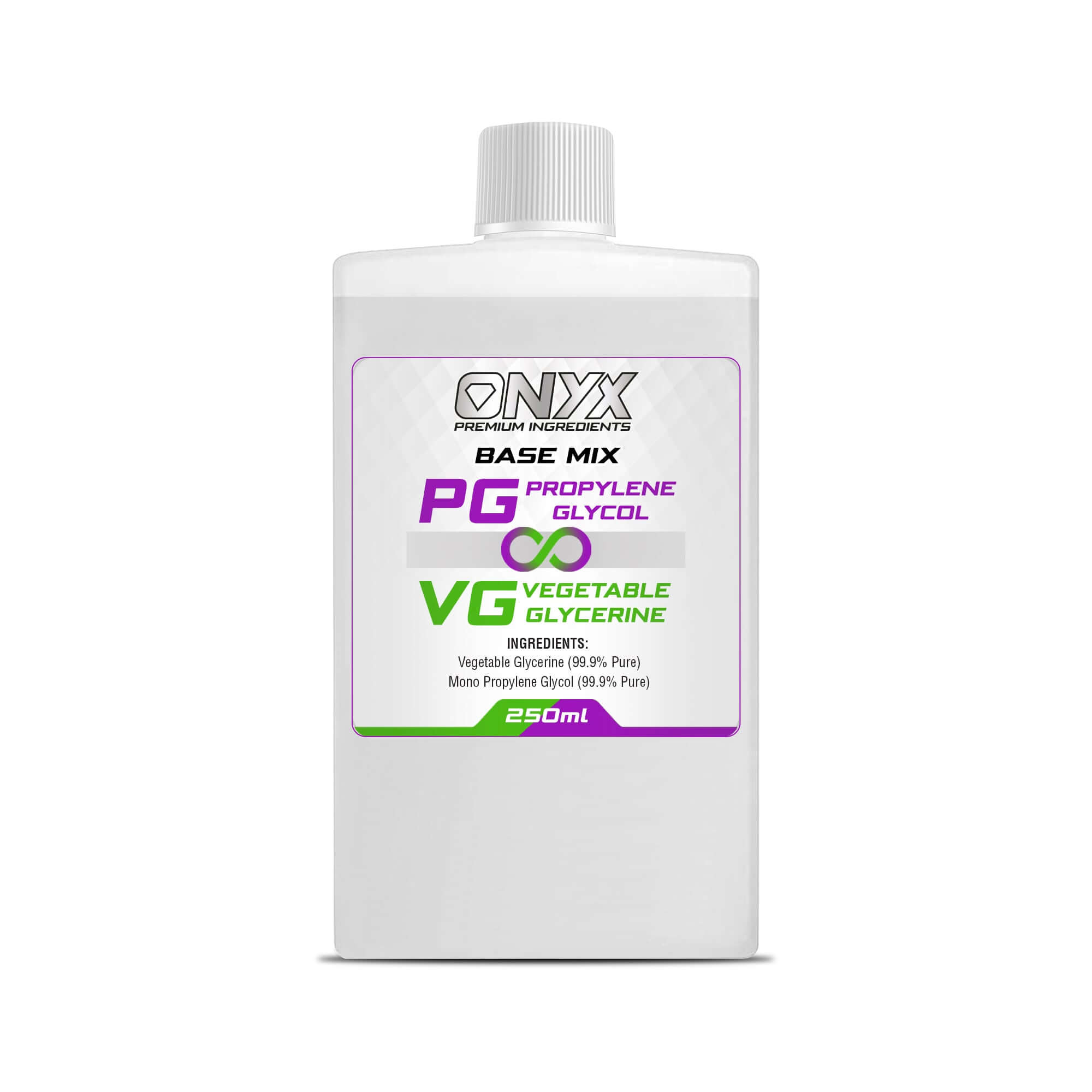 VG PG Base Mix Pre-Mixed Liquid Base 250ml - Vegetable Glycerine and Propylene Glycol