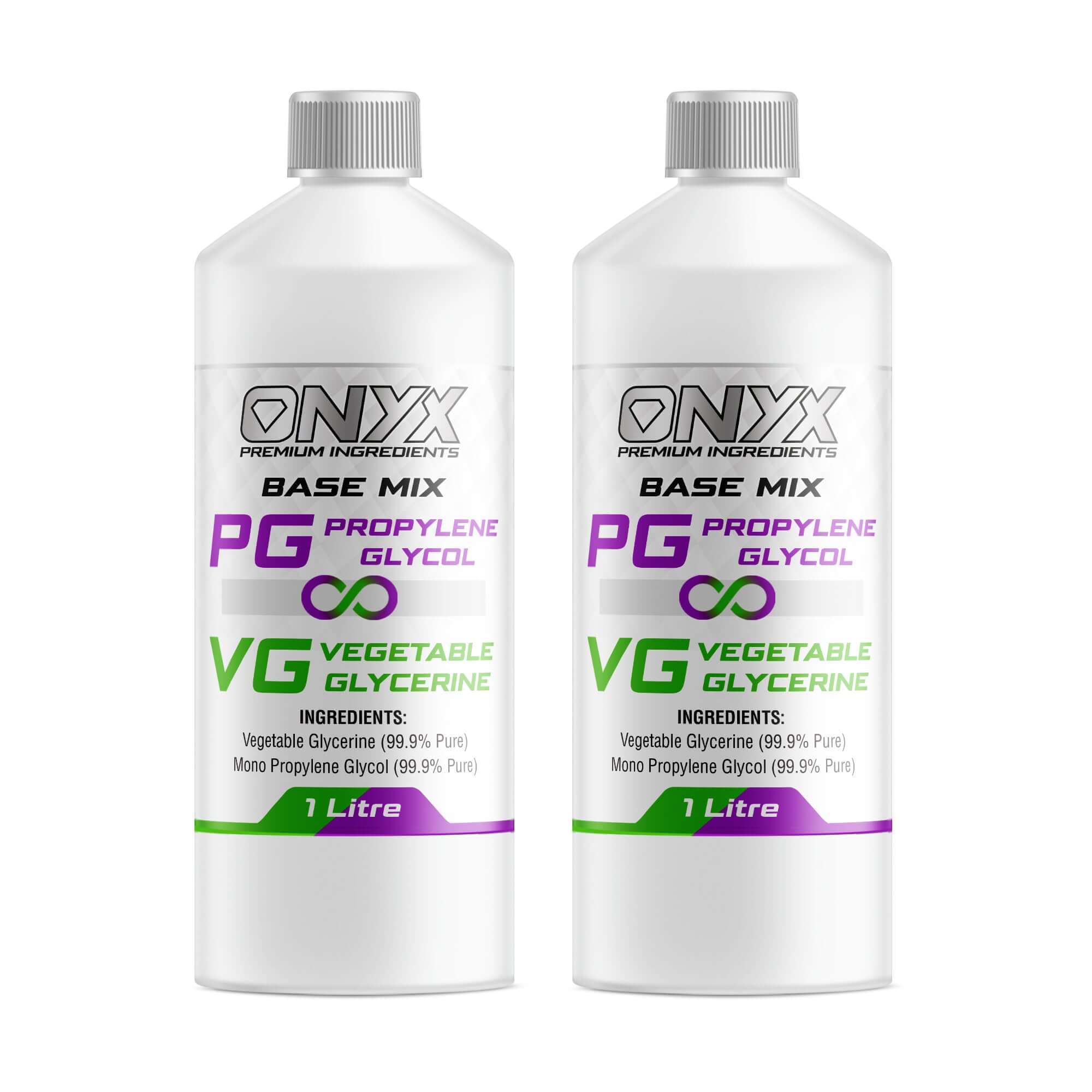 "VG PG Base Mix Pre-Mixed Liquid Base - 1 Litre Bottles of Vegetable Glycerine and Mono Propylene Glycol"